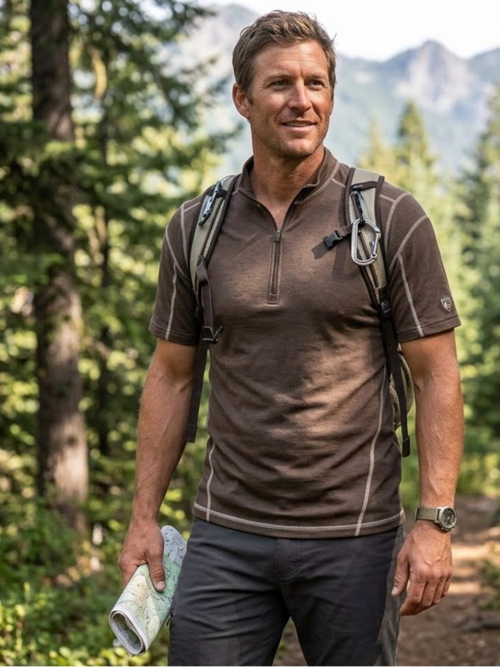 Kuhl Brown Coffeena 1/4 Zip Shirt